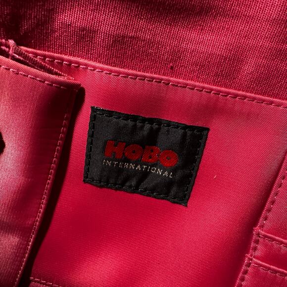 Hobo Black Leather Shoulder Tote Bag Briefcase – 16" Wide – Vintage Work Bag - Picture 3 of 9